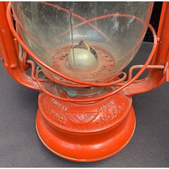 2 Nice VTG WINGED WHEEL Red Lanterns No. 350 & 500 Japan - Picture 8 of 11